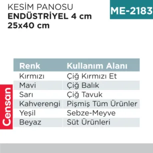 KESİM PANOSU END.4 CM (KALINLIK) 25*40 CM