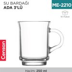 SU BARDAĞI 3LÜ ADA 250 CC LAV (ADA415A)