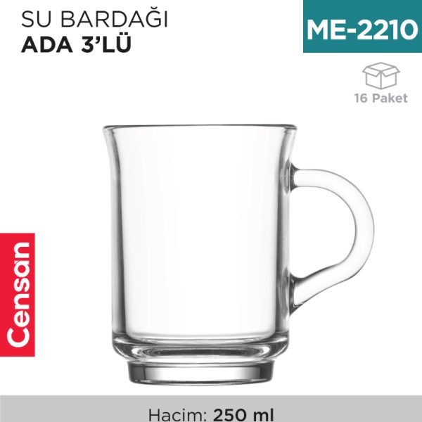 MEŞRUBAT BARDAĞI 3LÜ ADA 250 CC LAV (ADA415A)