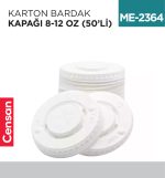 KARTON BARDAK 8 OZ KAPAĞI 100 LÜ