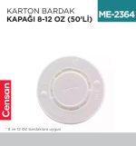 KARTON BARDAK 8 OZ KAPAĞI 100 LÜ