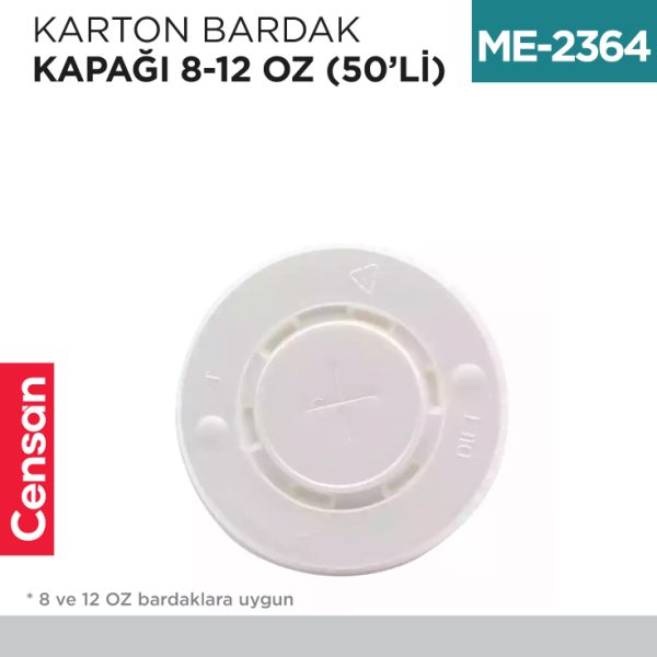 KARTON BARDAK 8 OZ KAPAĞI 100 LÜ