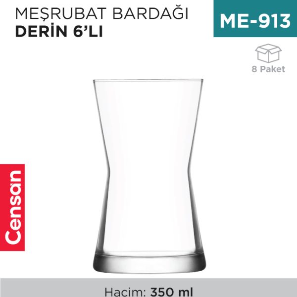 MEŞRUBAT BARDAĞI 6LI DERİN 345 CC LAV (DRN372)