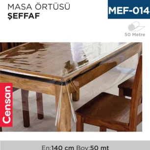 MASA ÖRTÜSÜ ŞEFFAF 140 CM (EN)