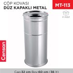 DÜZ KAPAKLI ÇÖP KOVASI METAL (447B)
