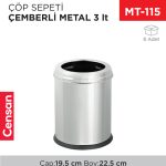 ÇÖP SEPETİ ÇEMBERLİ METAL 3 LT (1432)(411)