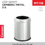 ÇÖP SEPETİ ÇEMBERLİ METAL 5 LT(1433) (412)