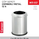 ÇÖP SEPETİ ÇEMBERLİ METAL 12 LT(1434)(414)