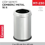 ÇÖP SEPETİ ÇEMBERLİ METAL 16 LT (3305)(415)
