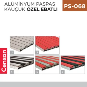 ALÜMİNYUM PASPAS KAUÇUK ÖZEL EBATLI