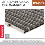 ALÜMİNYUM PASPAS HALI ÖZEL EBATLI