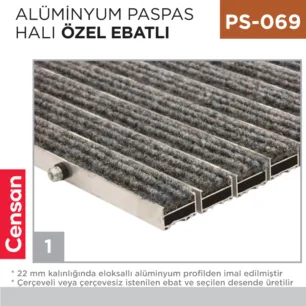 ALÜMİNYUM PASPAS HALI ÖZEL EBATLI