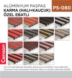 ALÜMİNYUM PASPAS KARMA (HALI+KAUÇUK)