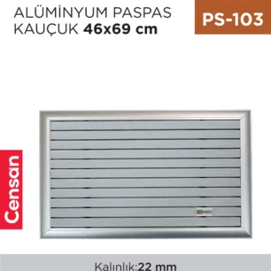 ALÜMİNYUM PASPAS KAUÇUK 46 CM*69 CM