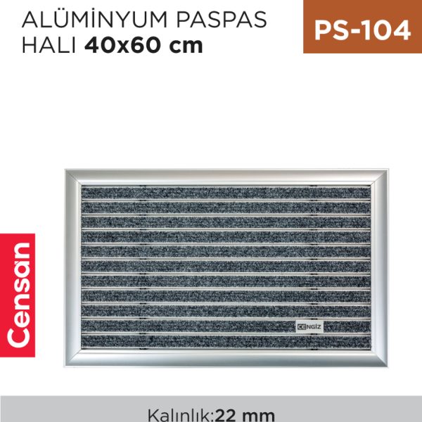 ALÜMİNYUM PASPAS HALI 40 CM*60 CM