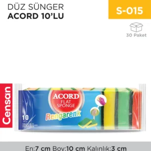 DÜZ SÜNGER ACORD 10LU