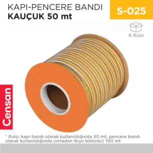 KAPI-PENCERE BANDI KAUÇUK ACORD (2*50=100 MT)