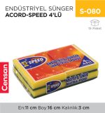 ENDÜSTRİYEL SÜNGER ACORD-SPEED 4LÜ (391)
