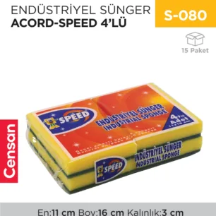 ENDÜSTRİYEL SÜNGER ACORD-SPEED 4LÜ (391)