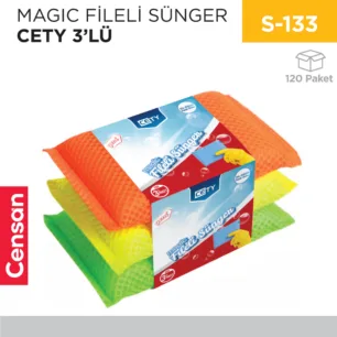 MAGİC FİLELİ SÜNGER CETY 3LÜ (TM-460)