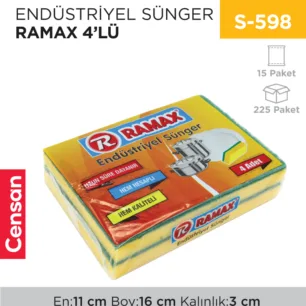 ENDÜSTRİYEL SÜNGER RAMAX 4LÜ