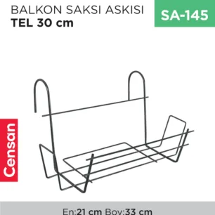 BALKON SAKSI ASKISI TEL 30 CM