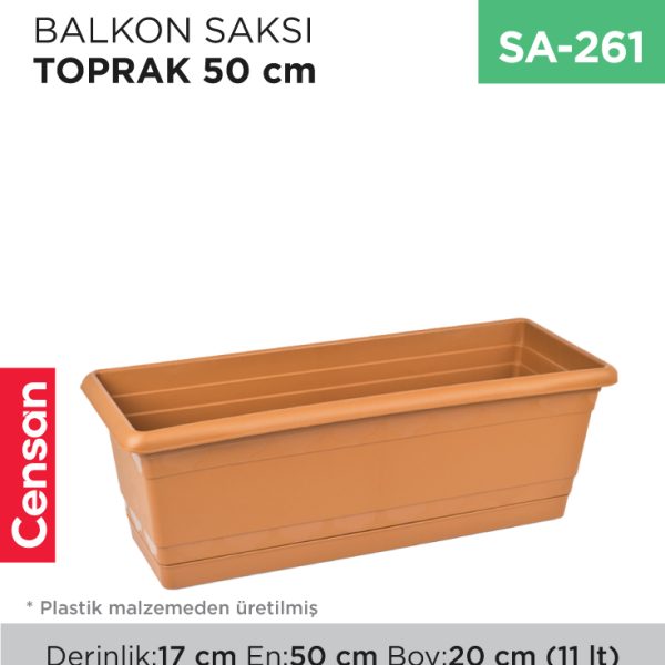 BALKON SAKSI TOPRAK 50 CM (TB-513)