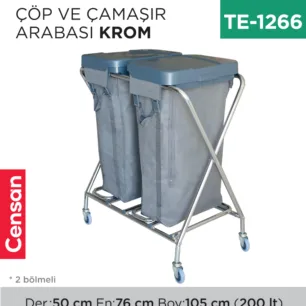 ÇÖP VE ÇAMAŞIR ARABASI KROM