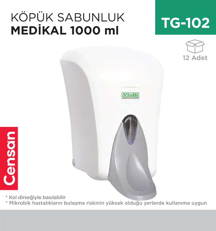 TG-102_3d2fa365726c396c6dbe8cfdc3e17d30 KÖPÜK SABUNLUK MEDİKAL VİALLİ 1000 ML (F6M)