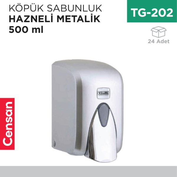 KÖPÜK SABUNLUK HAZNELİ M.GRİ 500 ML (F5C)