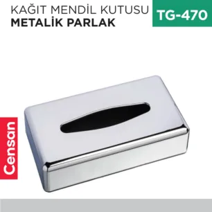 KAĞIT MENDİL KUTUSU METALİK PARLAK (7620)