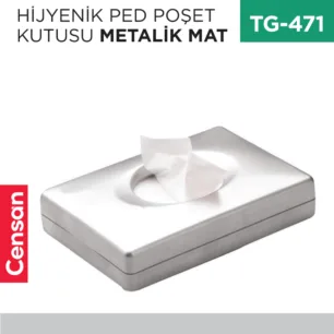 HİJYENİK PED POŞET KUTUSU METALİK MAT (7482)