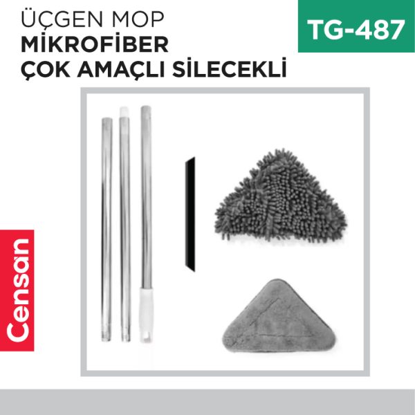 ÇOK AMAÇLI SİLECEKLİ ÜÇGEN MOP MİKROFİBER (303)