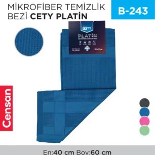 MİKROFİBER TEMİZLİK BEZİ PLATİN 40*60 CM