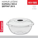 HAMUR LEĞENİ KAPAKLI NO:4 ŞEFFAF (26 LT) (E-104)