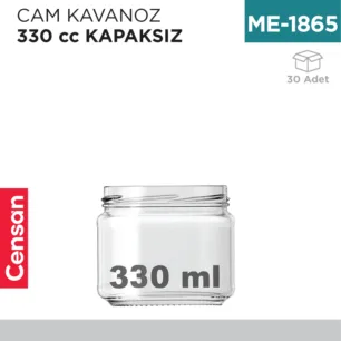 CAM KAVANOZ 330 CC KAPAKSIZ