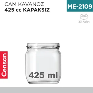 CAM KAVANOZ 425 CC KAPAKSIZ