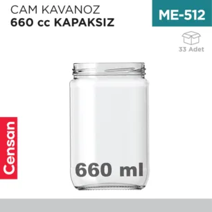 CAM KAVANOZ 660 CC KAPAKSIZ
