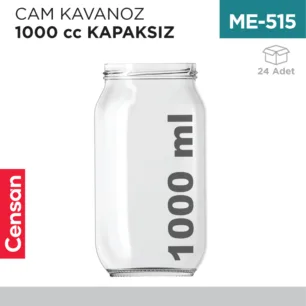 CAM KAVANOZ 1000 CC KAPAKSIZ
