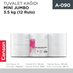 TUVALET KAĞIDI MİNİ JUMBO 12 Lİ 3.5 KG (VİLO) (6300)
