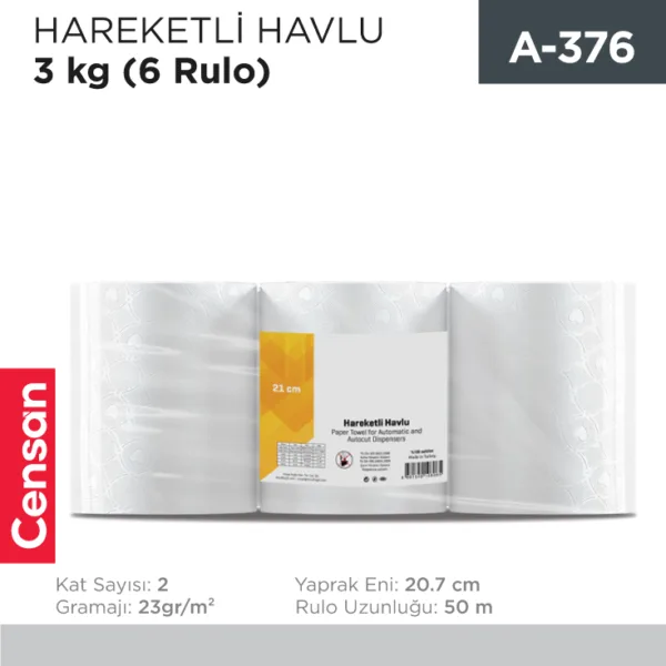 FOTOSELLİ MAKİNA HAVLUSU(21 CM)6 LI 3 KG (9031)