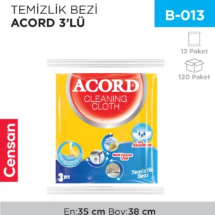 TEMİZLİK BEZİ ACORD 3LÜ (504)