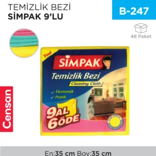 TEMİZLİK BEZİ SİMPAK 9LU (2589)