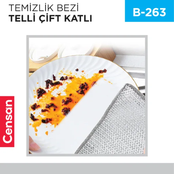 TEMİZLİK BEZİ TELLİ ÇİFT KATLI