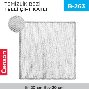 TEMİZLİK BEZİ TELLİ ÇİFT KATLI