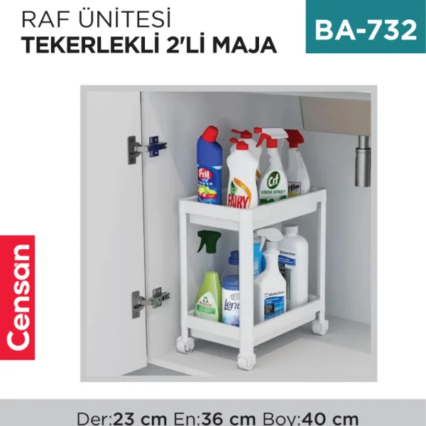 RAF ÜNİTESİ TEKERLEKLİ 2Lİ MAJA (0312-0190-0770)