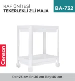 RAF ÜNİTESİ TEKERLEKLİ 2Lİ MAJA (0312-0190-0770)