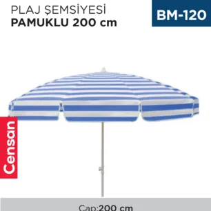PLAJ ŞEMSİYESİ PAMUKLU ÇAP:200 CM