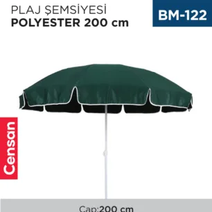 PLAJ ŞEMSİYESİ POLYESTER ÇAP:200 CM