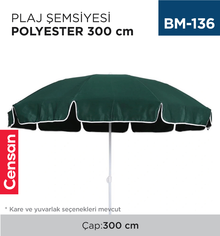 BM-136_0e10c6f8e15831f6ed83f2a2bab1d545 PLAJ ŞEMSİYESİ POLYESTER ÇAP:300 CM